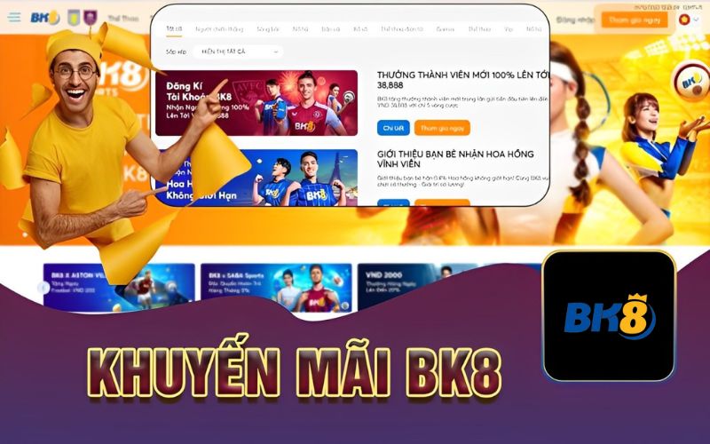 Thành viên vip nhận khuyến mãi BK8 riêng