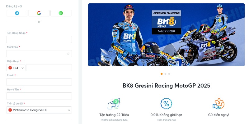 Hướng dẫn tham gia cá cược tại BK8